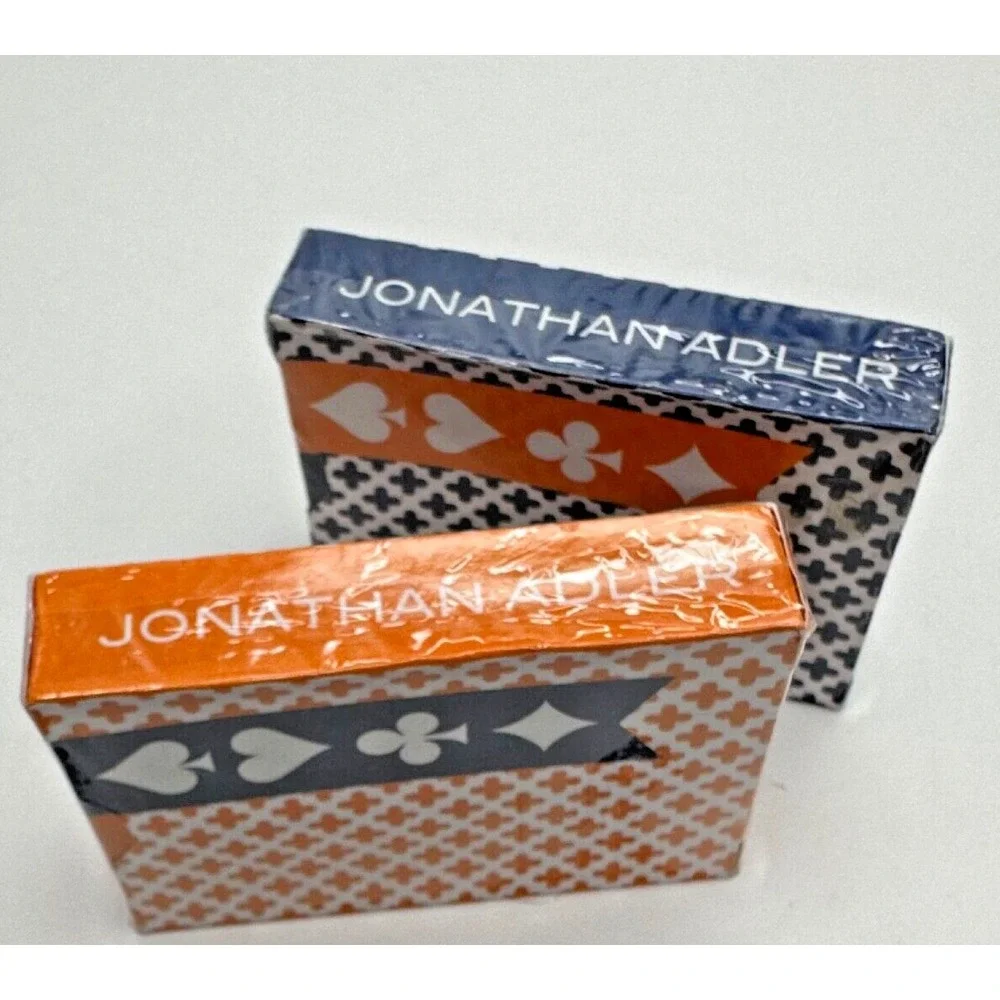 New Jonathan Adler playing cards 2 decks sealed blue orange